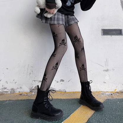 Sexy Black Spider Web Mesh Pantyhose