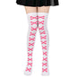 Womens Bone Thigh High Stockings