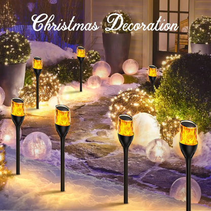 Flickering Flame Solar Torch Lights Garden LED