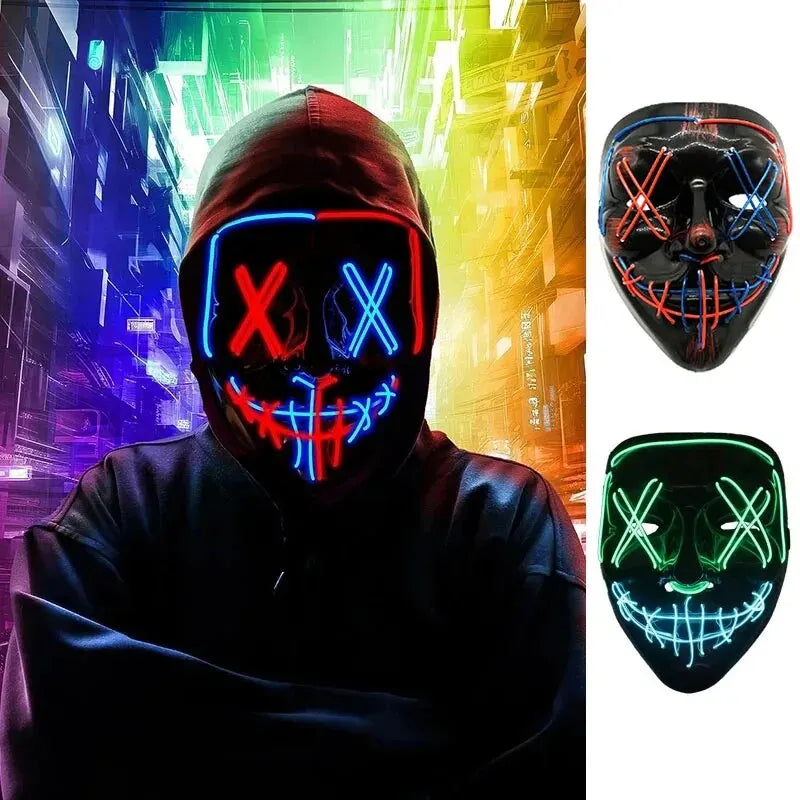 LED Dual Color Glowing Masks