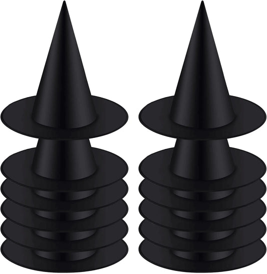 12pcs Halloween Witch Hat Cap