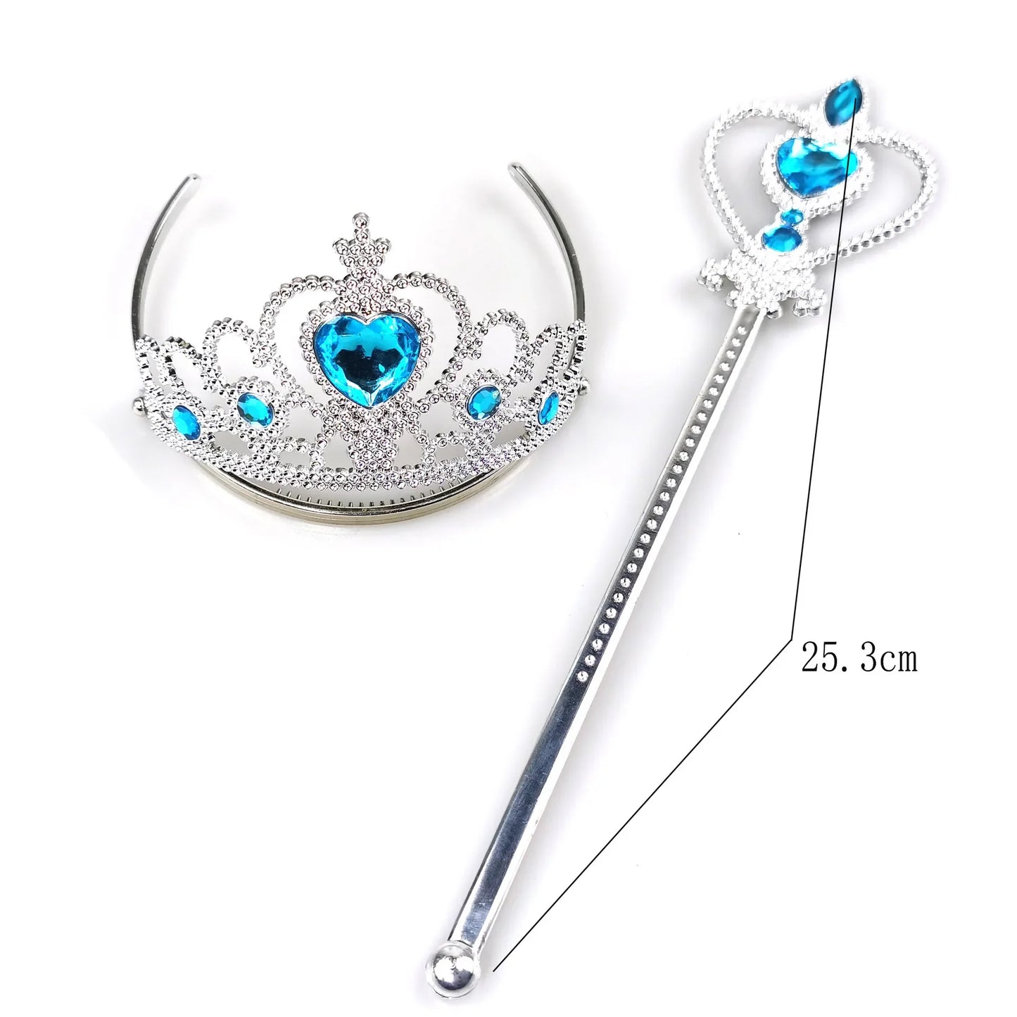 Girls Cosplay Elsa Anna Princess Crown Magic Wand Costume
