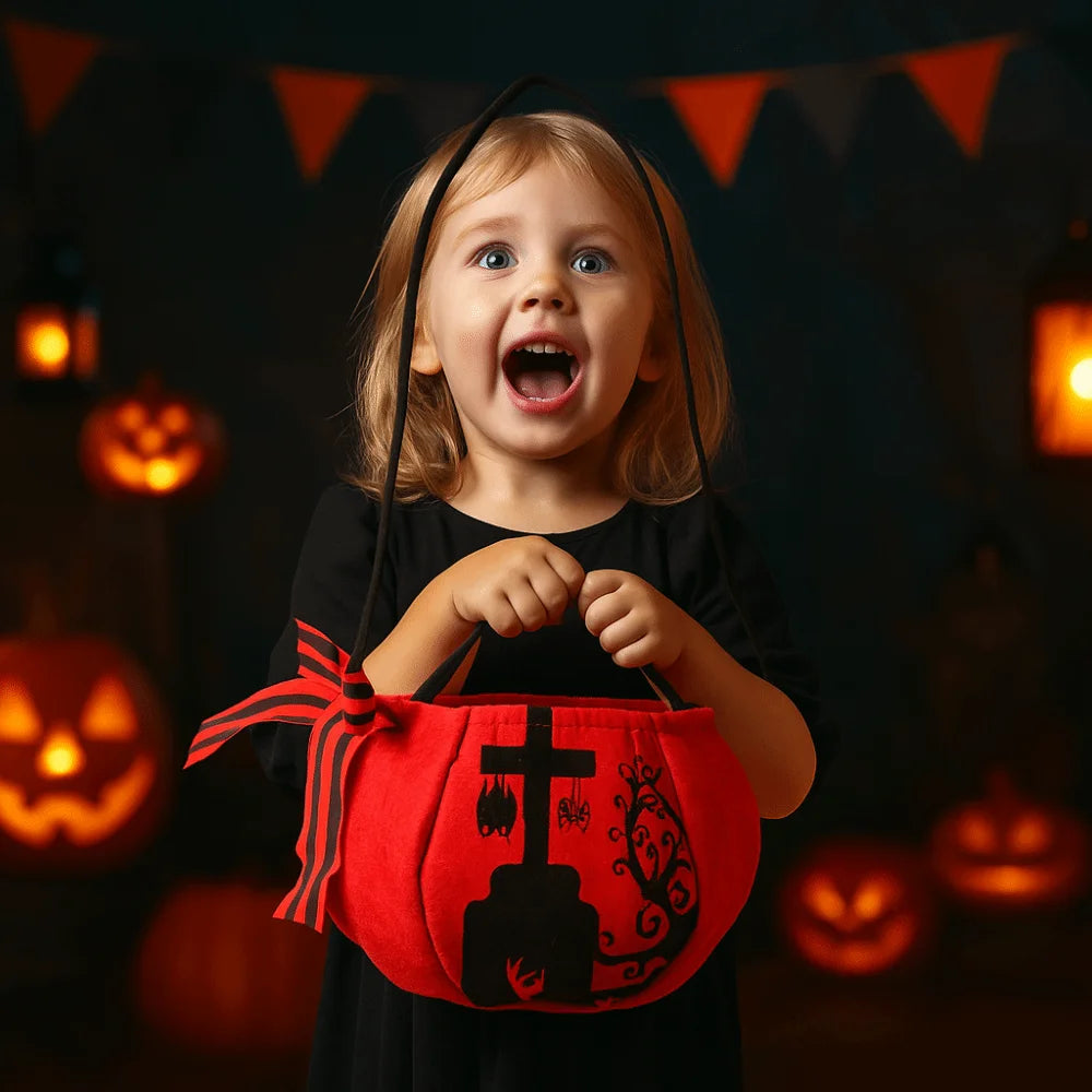 Basket Trick or Treat Halloween Candy Bag