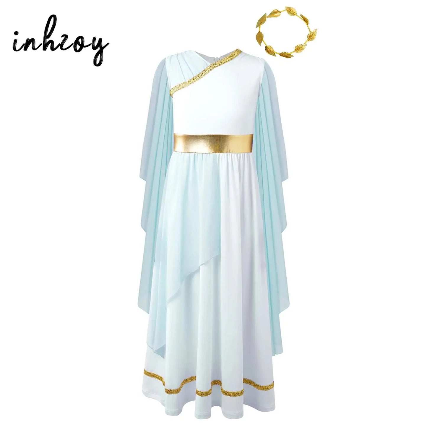 Girls Athena Costume Greek Princess Dress