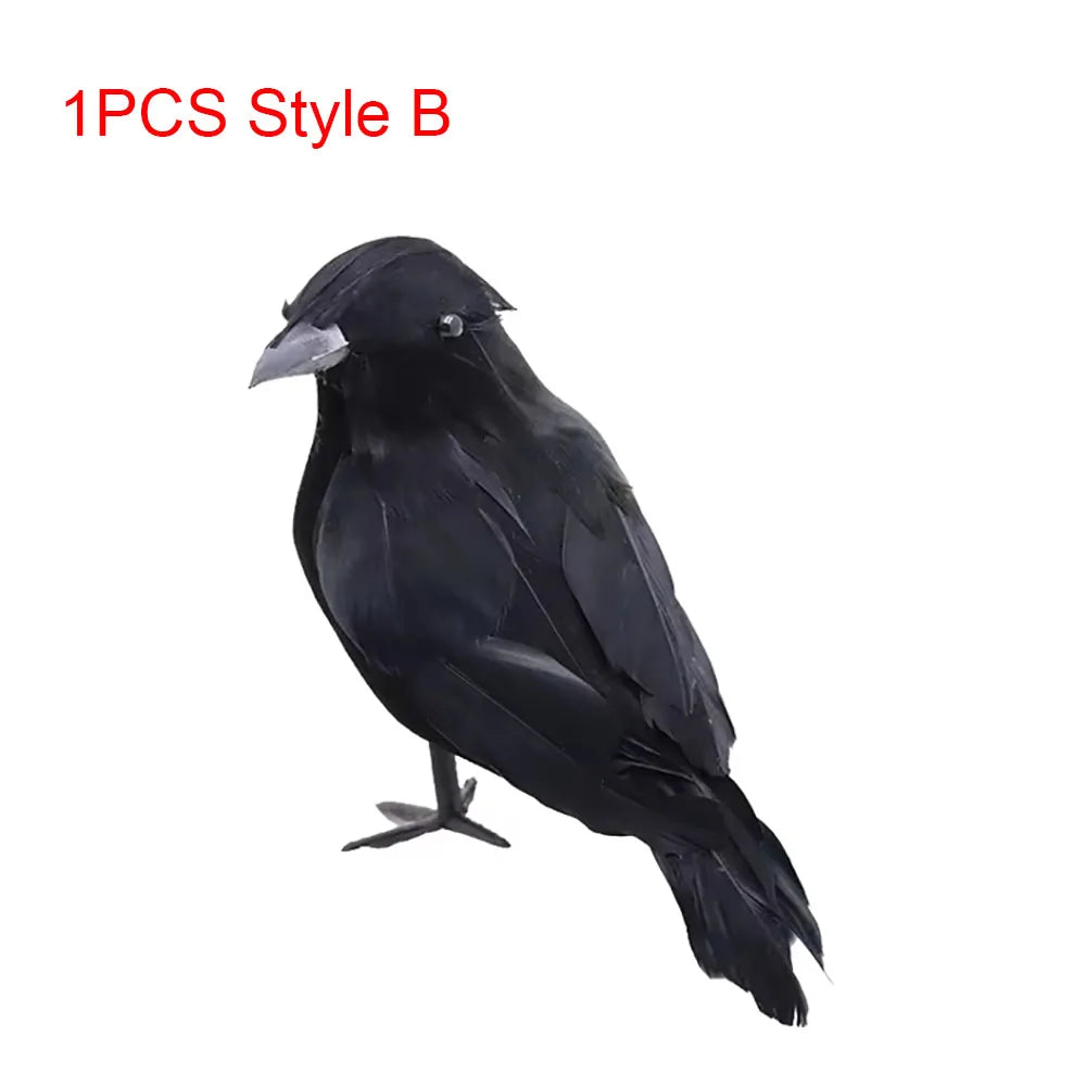 Simulation Fake Raven Bird Props