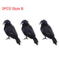 Simulation Fake Raven Bird Props