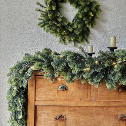 Artificial Pine Christmas Wreath - Decorative Wreath for Home & Holiday - 8 in