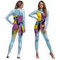 Women Slim Jumpsuit Catsuit Zentai Bodysuit Gothic Leggins
