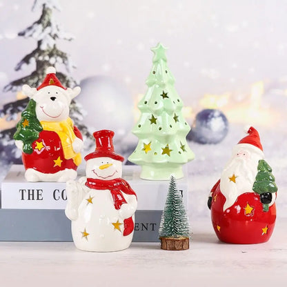 Delightful Micro Landscape Model Ceramic Christmas Night Light