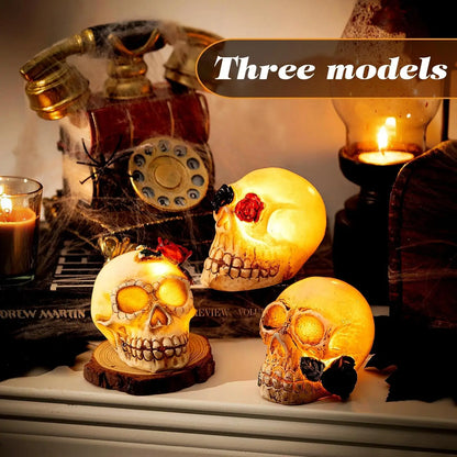 LED Skull Decor - Realistic Glowing Skeleton Heads