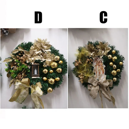 Christmas Decor - Artificial Flowers & Greenery, Gift Decor - Decorative Wreath for Home & Holiday