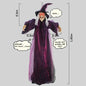 Halloween Life Size Talking Witch Outdoor Purple