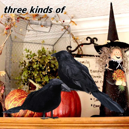 1-6PCS Scare Black Feather Crow