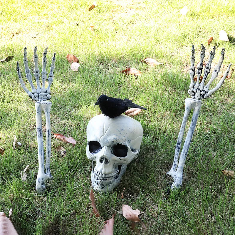 1Pcs Halloween Decorations Realistic Skull Head