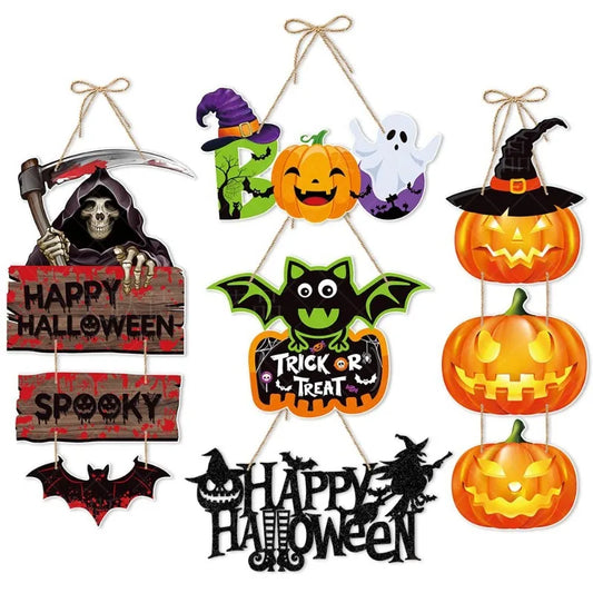 Horror Pumpkin Ghost Bat Hanging Pendent
