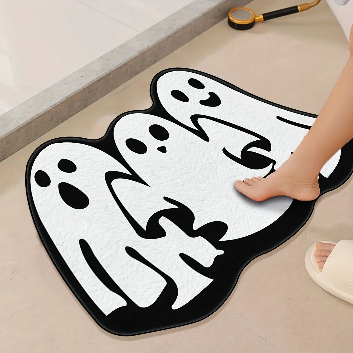Halloween Holiday Bathroom Carpet with 3 Cute Ghosts
