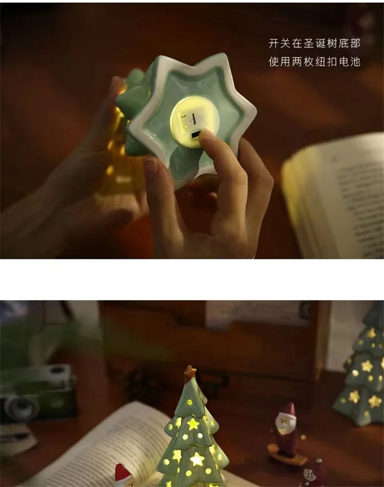 Adorable Ceramic Christmas Tree Figurine