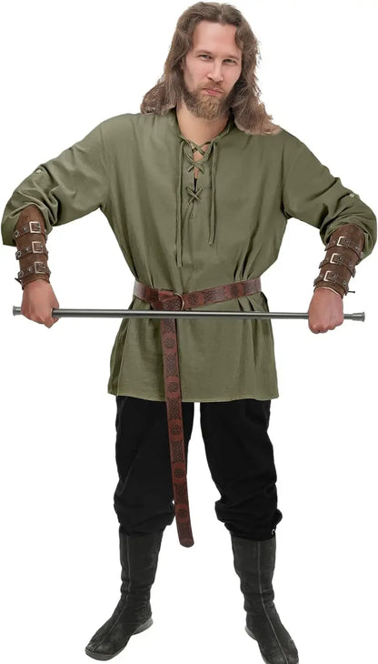 4 Pcs Halloween Men's Renaissance Costume Set