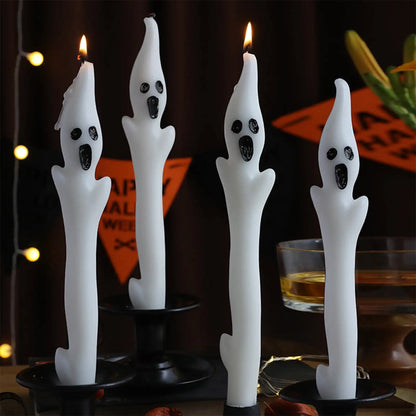 12Inch Hand-Dipped Ritual Candles With Floating Phantom Silhouettes