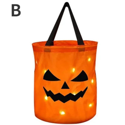 LED Light Halloween Trick Or Treat Bucket