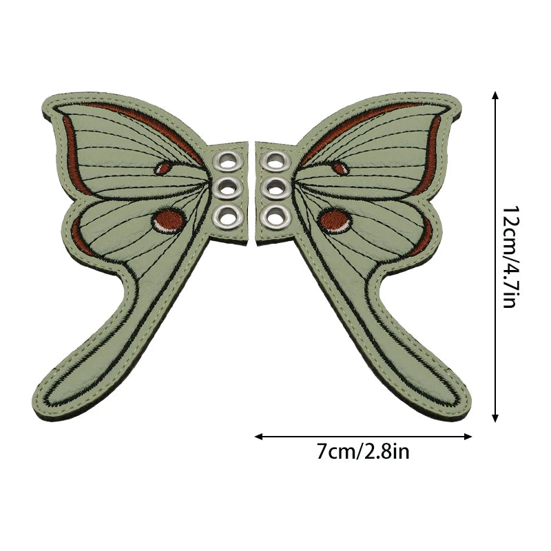 1 Pair Bling Bat Shoe Wings Embroidery DIY