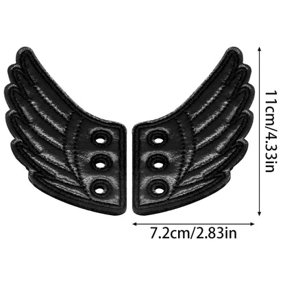 1 Pair Bling Bat Shoe Wings Embroidery DIY