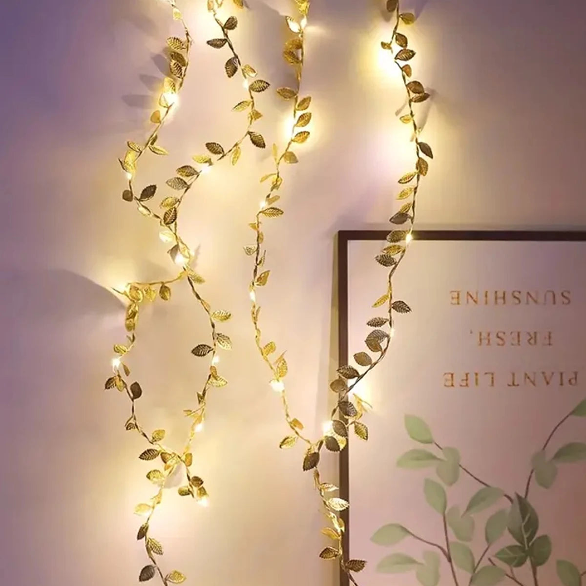 LED Battery Powerd Golden Tiny Leaves Fairy String Light