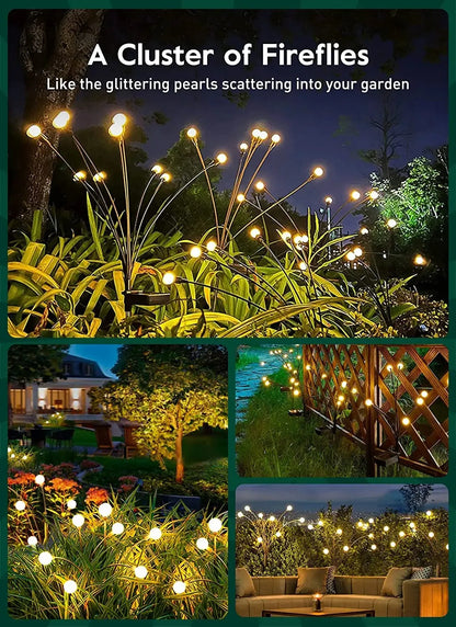 10LED Solar Firefly Lights Elegant Seasonal Piece