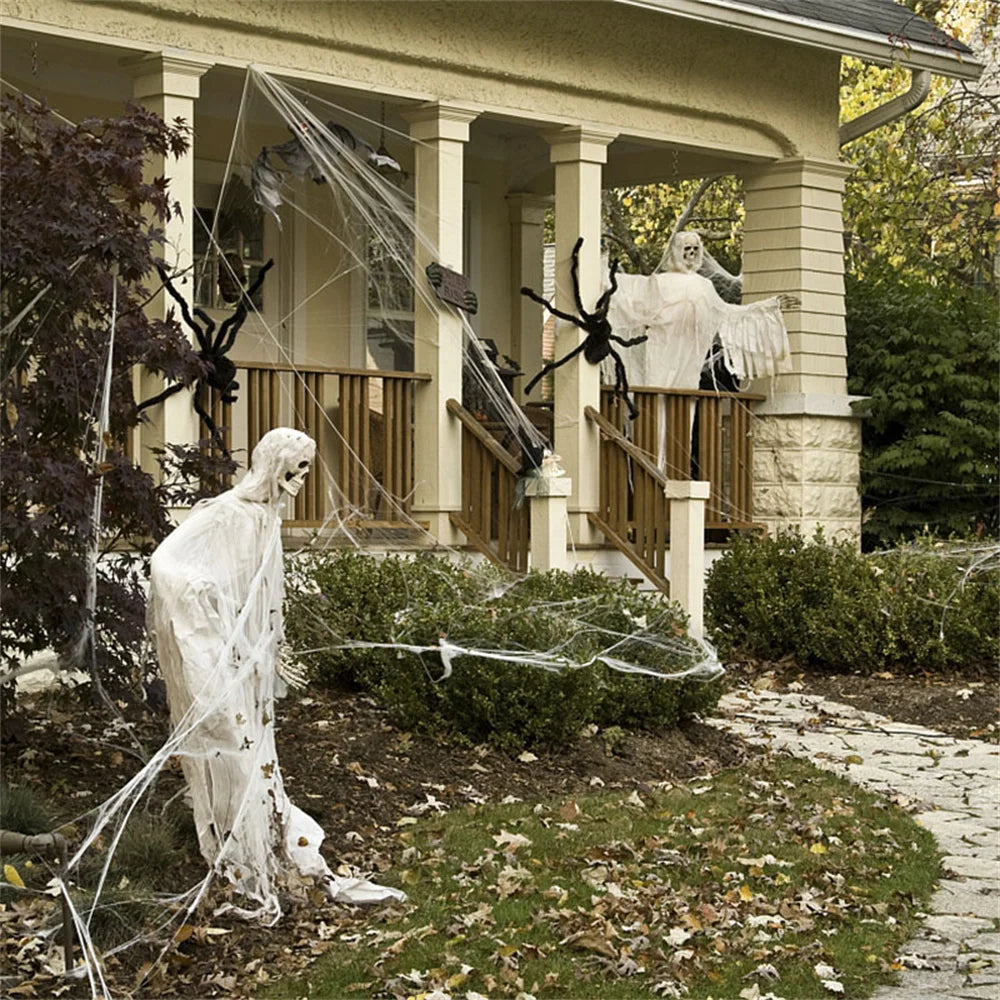 Artificial Spider Web White Stretchy Cobweb Glow