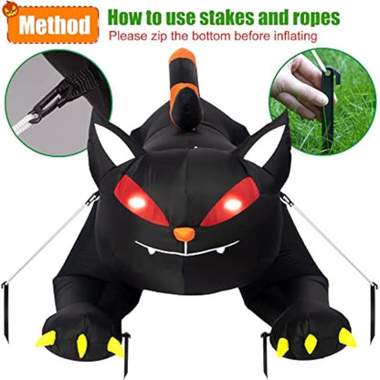 Halloween Inflatable 1.8m Black Cat Toy