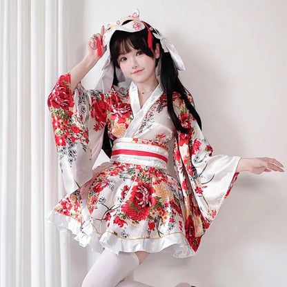 Japanese Modified Kimono Dress For Women