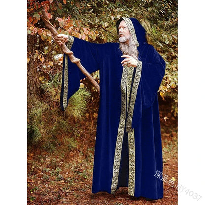 Adult Hooded Death Vampire Wizard Monk Witch Costume