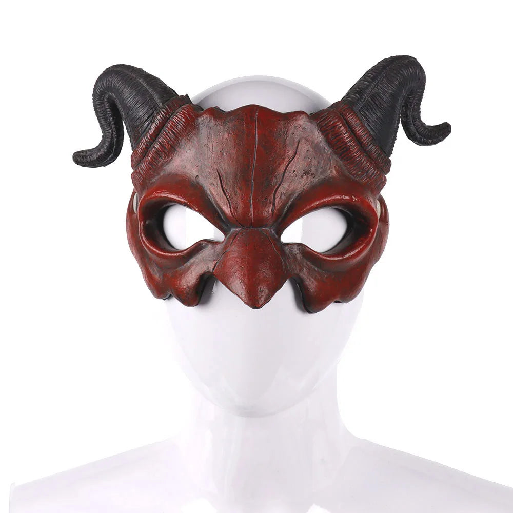 Horns Devil Half Face Mask