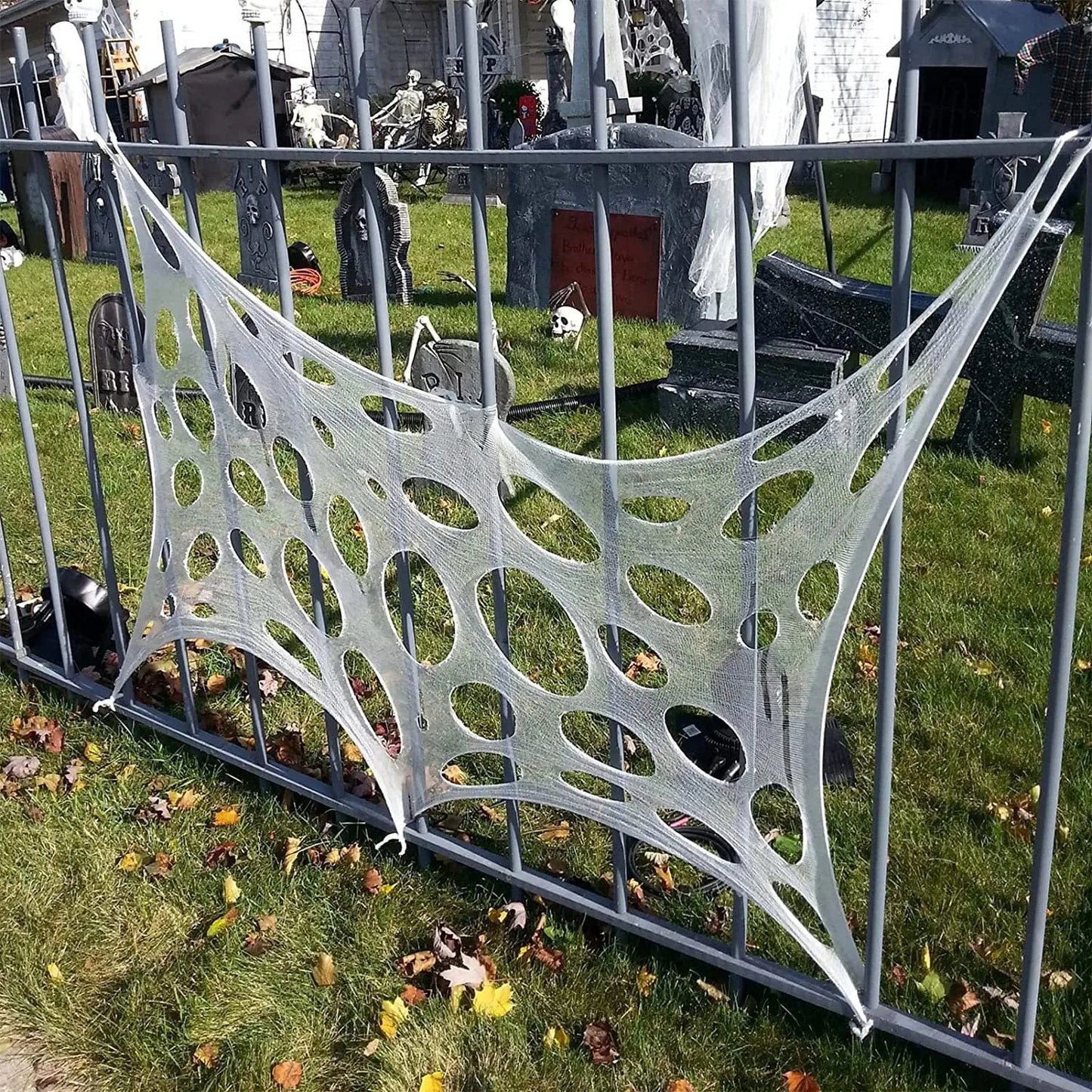 2/4m Halloween Decorations Outdoor Spider Web Giant