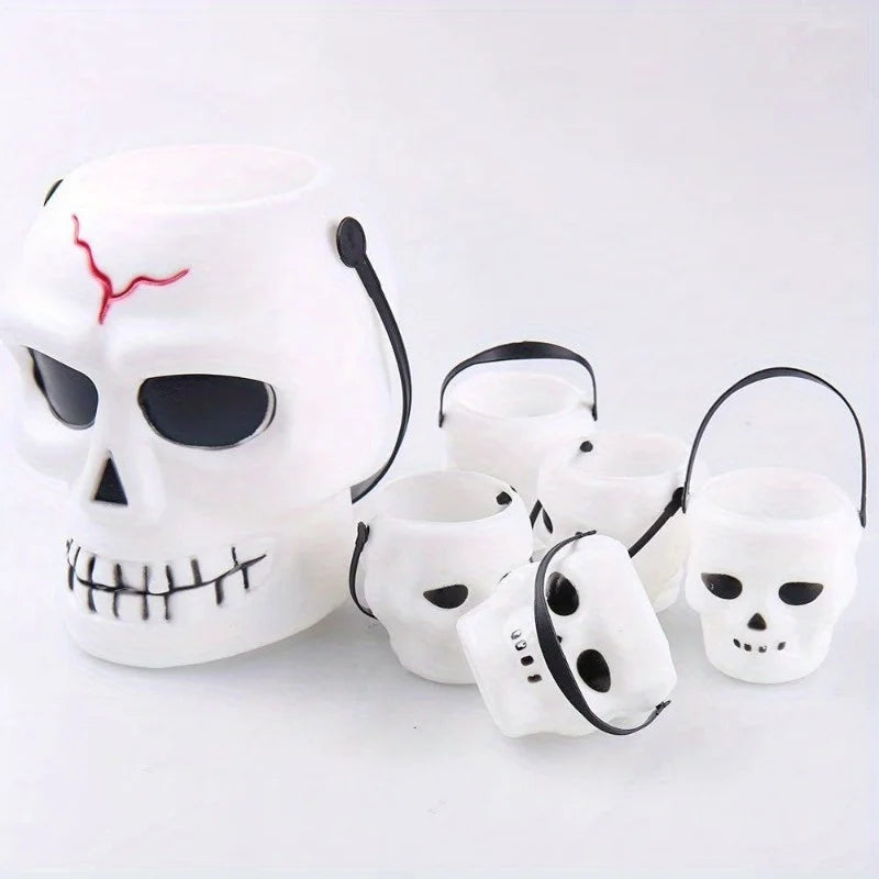 1pc Halloween Skeleton Bucket Portable