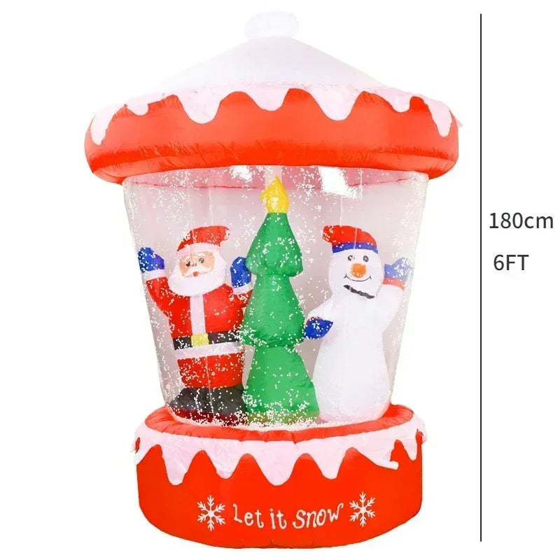 Inflatable Christmas Snow Globe with LED Light