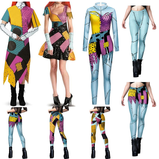Women Slim Jumpsuit Catsuit Zentai Bodysuit Gothic Leggins
