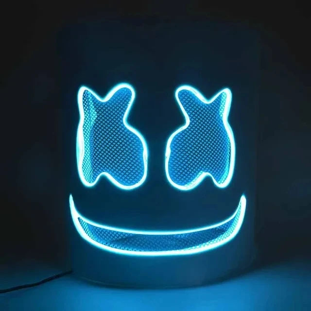 LED DJ Mask Lifelike Marshmello Mask