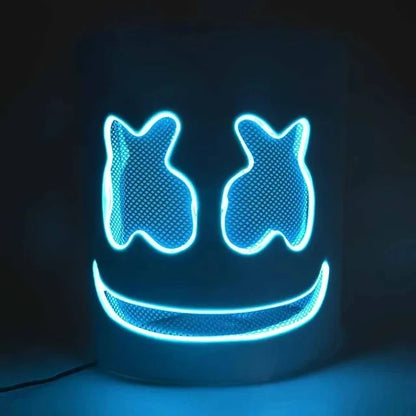 LED DJ Mask Lifelike Marshmello Mask