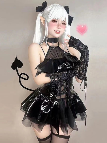 AltGoth Sexy Cosplay Pu Dress Women