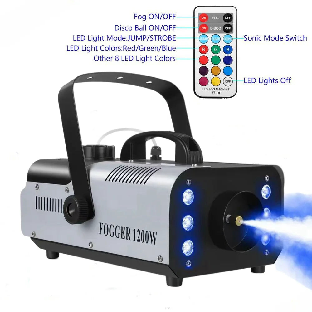 1200W RGB LED Smoke Fog Machine