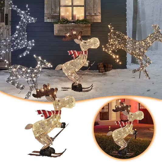 Deer Shaped Led Outdoor Yard Decorations For Christmas