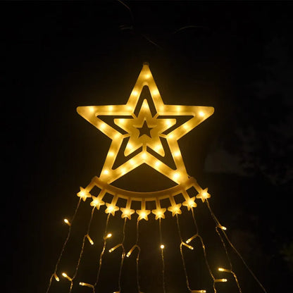 Led Star Waterfall String Light For Garden/Patio/Tree