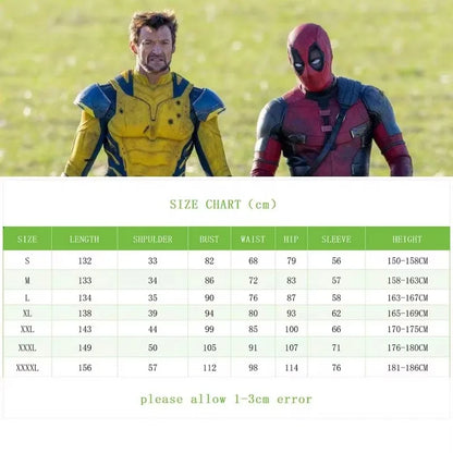 Superhero Wolverine Deadpool Costume for Adult