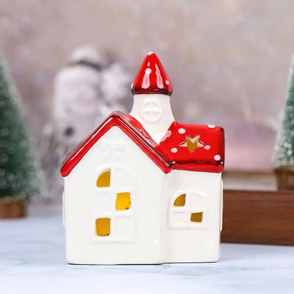 Delightful Micro Landscape Model Ceramic Christmas Night Light