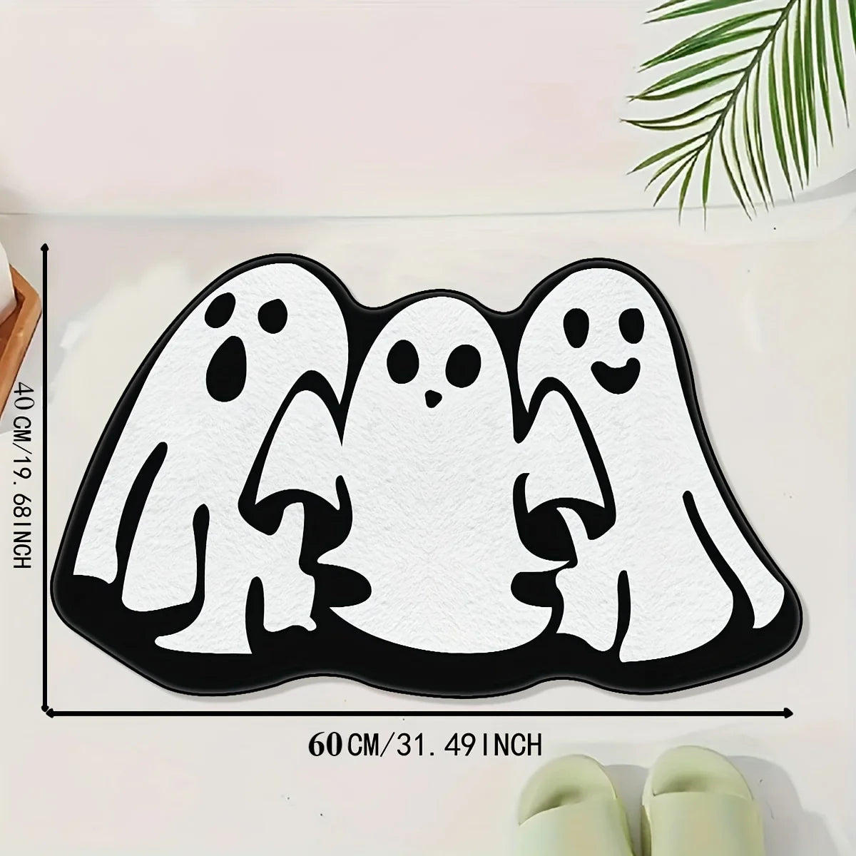 Halloween Holiday Bathroom Carpet with 3 Cute Ghosts