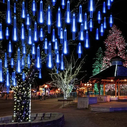 Solar Meteor Shower LED String Lights