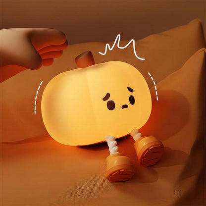 Pumpkin Night Lights Cute Soft Silicone Safe Lamp Decorations