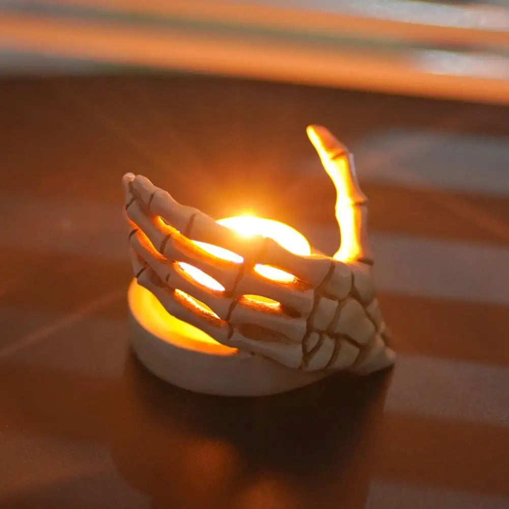 Spooky Skeleton Hand Candle Holder