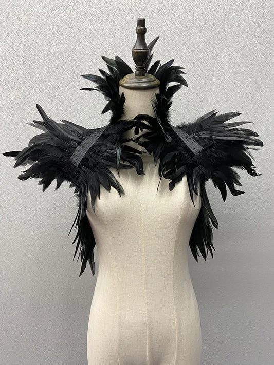 Natural Feather Shrugs Shawl For Women